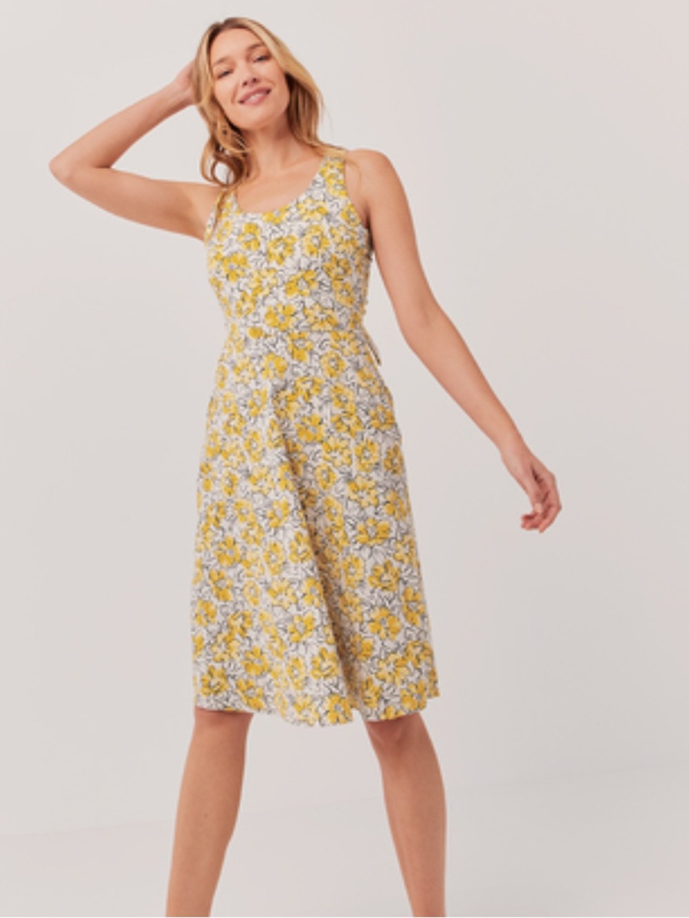 Pact Jolene Organic Cotton Cutout Tie Back Dress - Small - Picture 1 of 6